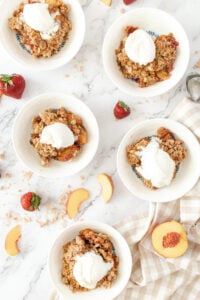 Old-Fashioned Strawberry Peach Crisp